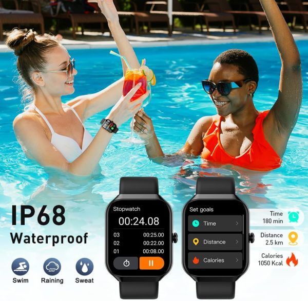 Smart Watch for Men Women(Answer/Make Call), 2025 New Smartwatch 1.96" HD Fitness Watch with 110+ Sport Modes, Heart Rate, Sleep Monitor, Pedometer, IP68 Waterproof Activity Tracker for Android iOS - Image 7