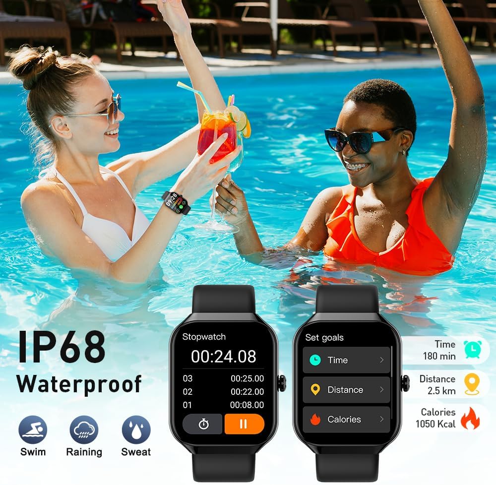 Smart Watch for Men Women(Answer/Make Call), 2025 New Smartwatch 1.96" HD Fitness Watch with 110+ Sport Modes, Heart Rate, Sleep Monitor, Pedometer, IP68 Waterproof Activity Tracker for Android iOS - Image 7